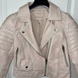 Super cool and trendy BLANK NYC moto motorcycle jacket. Pale pink
